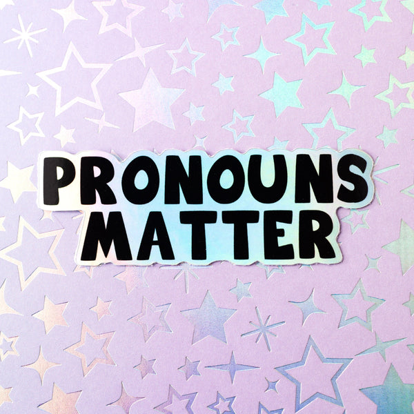 Small Pronoun Sticker Sheets for Name Tags - Pages Peaches